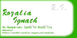 rozalia ignath business card